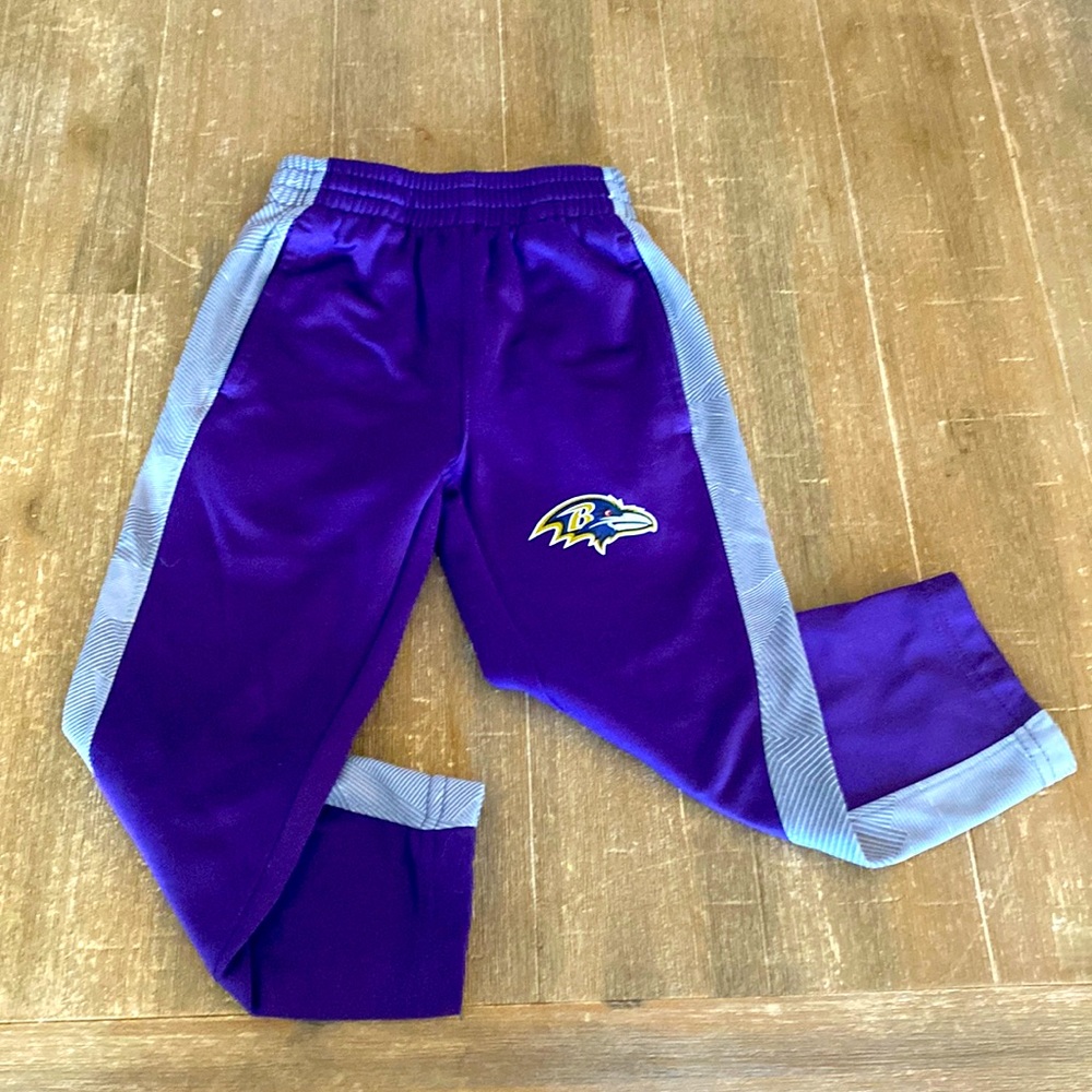 Ravens NFL Team Apparel Track Pants Kids Size XS (4/5) m